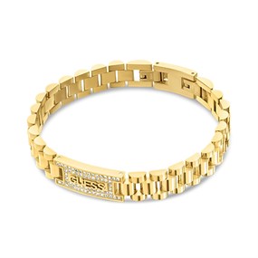 Guess JUMB03200JWYGT/U Gold Tone CZ Pave Bracelet - A9310