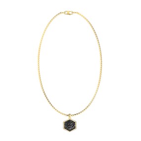 Guess UMN06002YG Gold Tone Black Lion Necklace - A9336