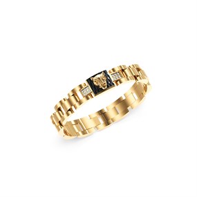 Guess JUMB06087JWYGT/U Gold Tone Panther Flat Bracelet - A9342