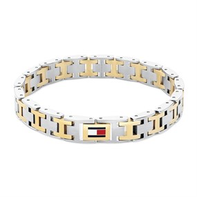 Tommy Hilfiger 2790683 Stainless Steel and Gold Tone Link Bracelet - A9667