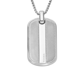 Fossil JF04882040 Stainless Steel Tag Necklace - A97149