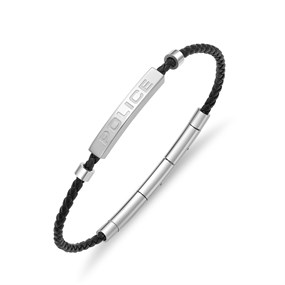 Police PEAGB0040602 URBAN Stainless Steel Leather Bracelet - A98355