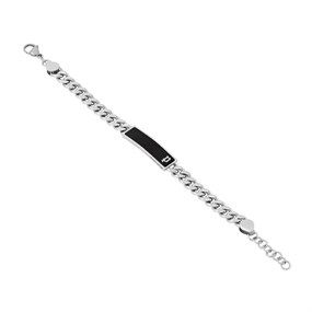 Police PEAGB0010402 ROCK REBEL Stainless Steel and Black Bracelet - A98364