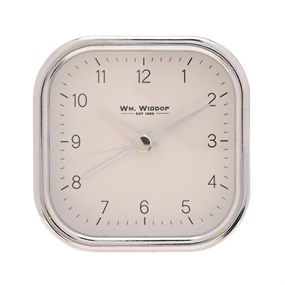 Widdop Square Chrome Alarm Clock - C06147