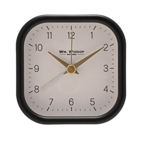 Widdop Square Black Alarm Clock - C06148