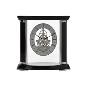 Widdop Piano Finish Skeleton Mantel Clock - C1756