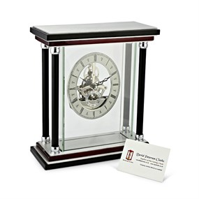 David Peterson SKC09 Cherry Wood Skeleton Mantel Clock - C18121
