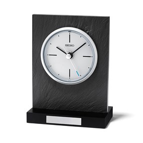 Seiko QXG153N Black Slate Effect Mantel Clock - C18125