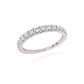 18ct White Gold Diamond Half Eternity Ring - 45pts - D0708