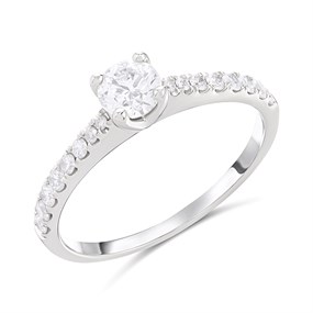 Platinum Polar Fire Singlestone Diamond Ring - 70pts (GLI Certificated) - D08165