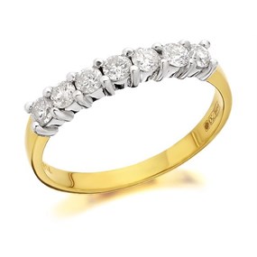 18ct Gold Diamond Half Eternity Ring - 1/2ct - D4247