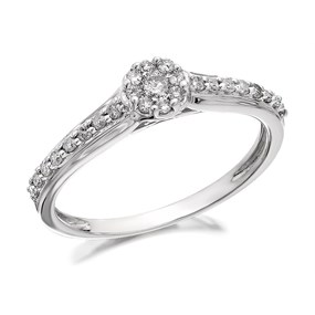 9ct White Gold Diamond Ring - 20pts - D6829