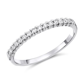 9ct White Gold Diamond Half Eternity Ring - 15pts - D71221