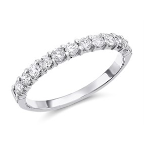 9ct White Gold Diamond Half Eternity Ring - 1/2ct - D71224