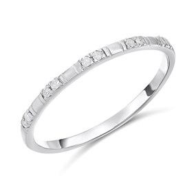 9ct White Gold Diamond Half Eternity Ring - D71241