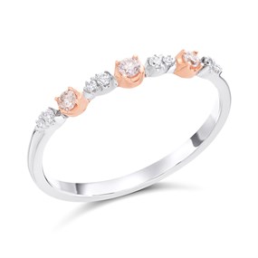 One In A Million 9ct Two Colour Gold Pink Diamond Ring - 12pts - D78905