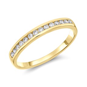 9ct Gold Diamond Half Eternity Ring - 15pts - D80007
