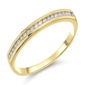 9ct Gold Diamond Half Eternity Ring - 10pts - D80258