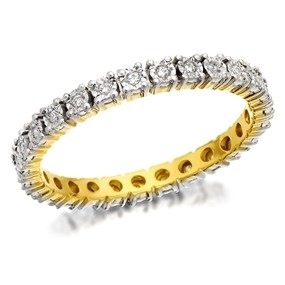 9ct Gold Diamond Full Eternity Ring - 12pts - D89046