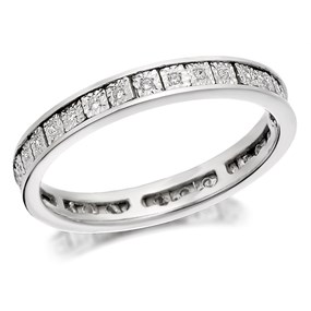 Platinum Diamond Full Eternity Ring - 10pts - D89248