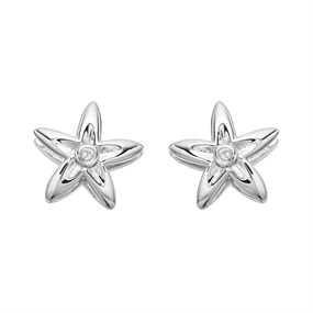 Hot Diamonds DE303 Silver Diamond Flower Stud Earrings - D9111