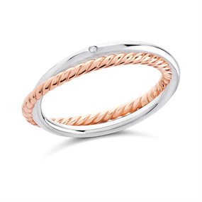 Hot Diamonds DR211 Rose Gold Plated Silver Unity Ring - D9147