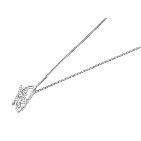 My Diamonds Silver Diamond Butterfly Necklace - D99127