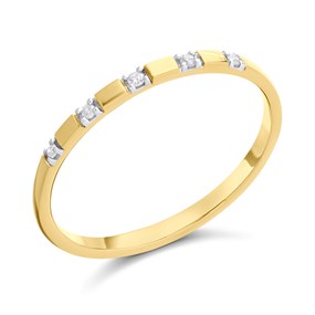 My Diamonds Gold Plated Silver Diamond Ring - D99134