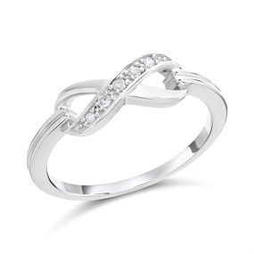 My Diamonds Silver Diamond Infinity Ring - 4pts - D99136