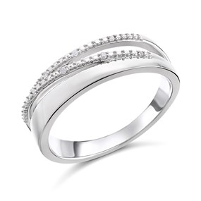My Diamonds Silver Diamond Band Ring - D99144