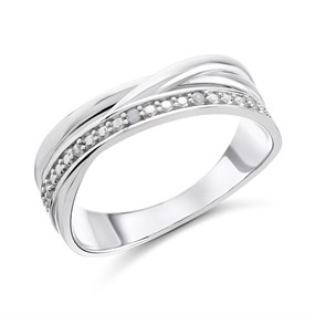 My Diamonds Silver Diamond Band Ring - 6pts - D99153