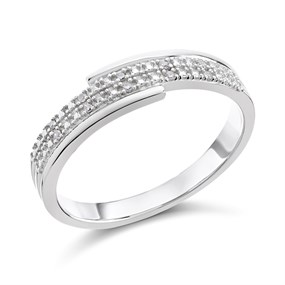 My Diamonds Silver Diamond Band Ring - D99154