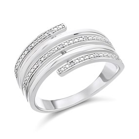 My Diamonds Silver Diamond Band Ring - 8pts - D99157