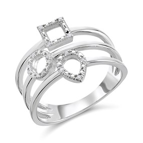 My Diamonds Silver Diamond Band Ring - 8pts - D99159