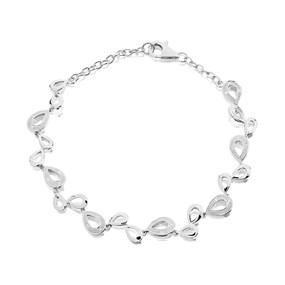 My Diamonds Silver Tear Shaped Diamond Bracelet - 8pts - D99198
