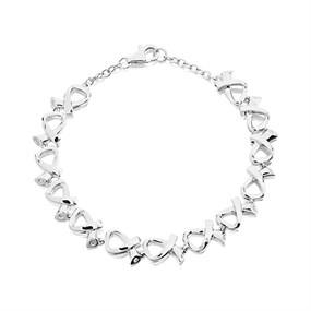My Diamonds Silver Breast Cancer Ribbon Diamond Bracelet - 5pts - D99204