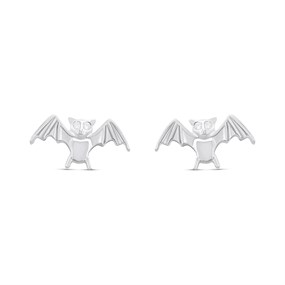 My Diamonds Silver Diamond-Set Bat Stud Earrings - D99310