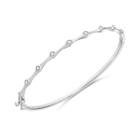 My Diamonds Silver Diamond-Set Bangle - D99324