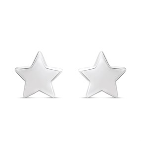 Silver Star Stud Earrings - 5mm - F01018