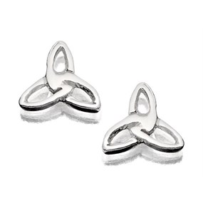 Silver Celtic Trefoil Stud Earrings - 7mm - F0118