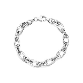 Silver Fancy Link Bracelet - 7.5in - F1497