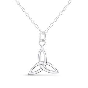 Silver Trinity Knot Necklace - F33041