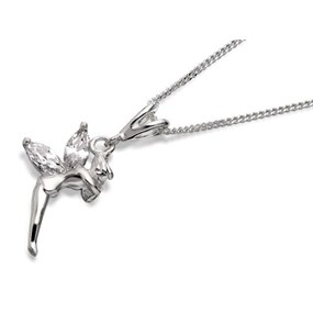 Silver Cubic Zirconia Fairy Necklace - F3456