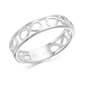 Silver Infinity Band Ring - F5402
