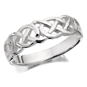 Silver Celtic Band Ring - F5480