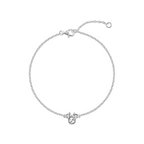 Disney Silver Minnie CZ Adjustable Bracelet - F67174