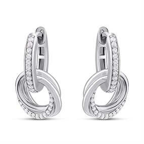 TI SENTO Silver 7977ZI CZ  Twist Earrings - F69122