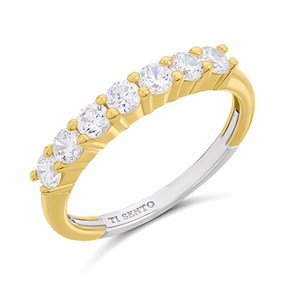 TI SENTO Gold Plated Silver 12381ZY CZ Ring - F69131