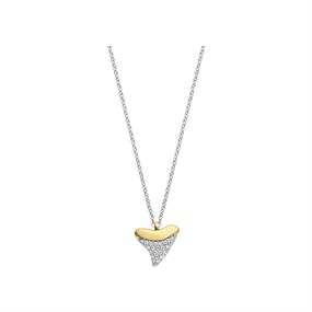 TI SENTO Gold Plated Silver Organic Triangle Necklace - F6921