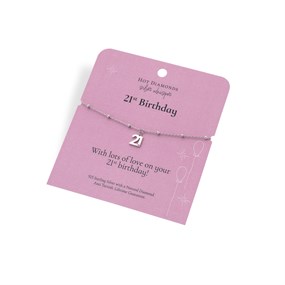 Silver Whisper 21st Birthday Diamond Bracelet - F7512